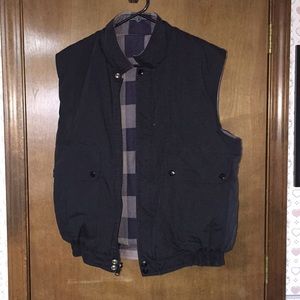 Men's padded flannel Weeds medium black vest warm